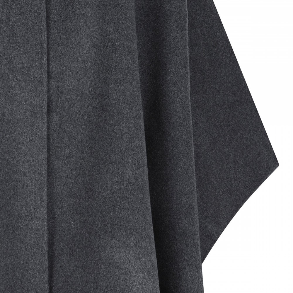 Double-faced wool pankou closure poncho