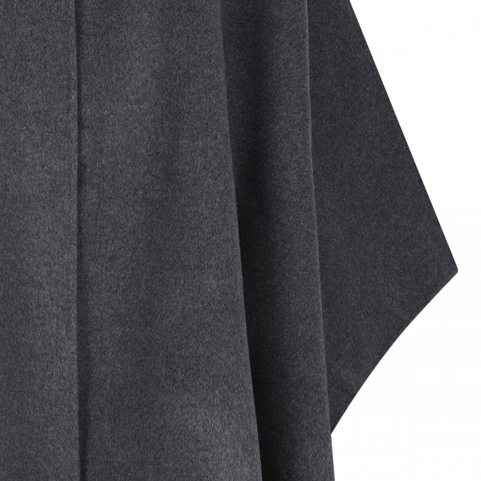 Double-faced wool pankou closure poncho