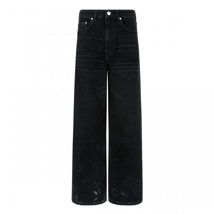 Lari broderie anglaise denim jeans