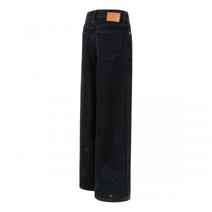 Lari broderie anglaise denim jeans