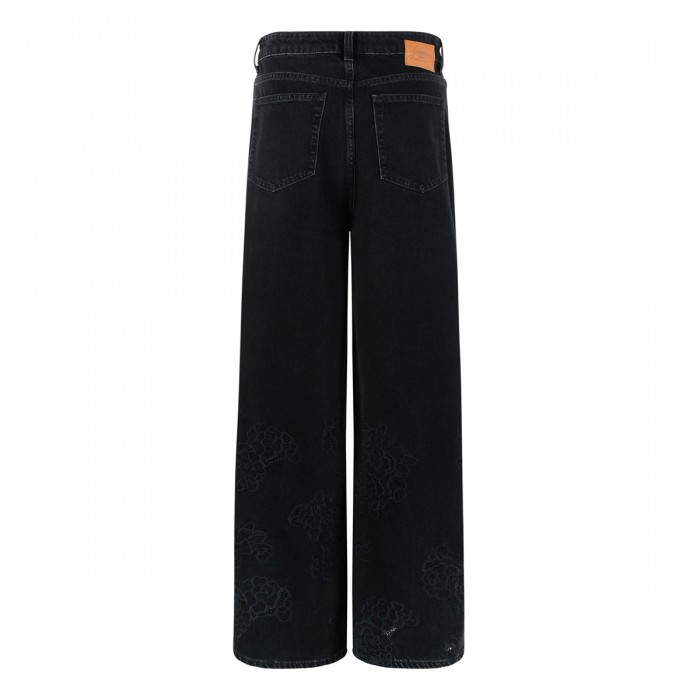 Lari broderie anglaise denim jeans
