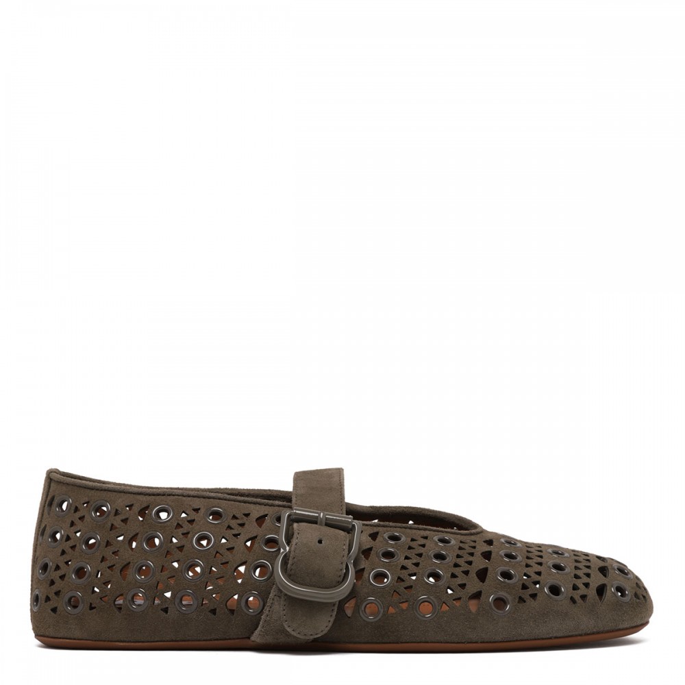 Vienne suede ballerinas with studs