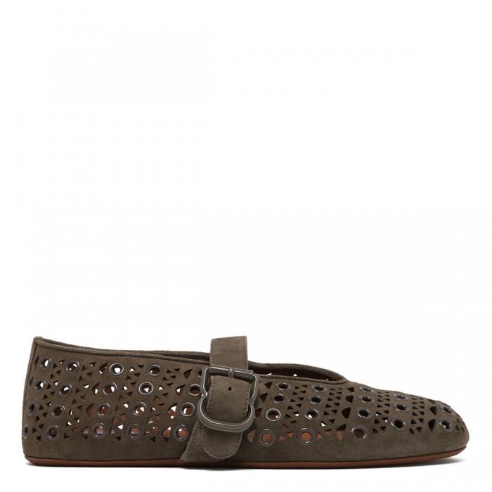 Vienne suede ballerinas with studs