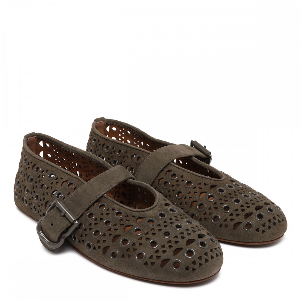 Vienne suede ballerinas with studs