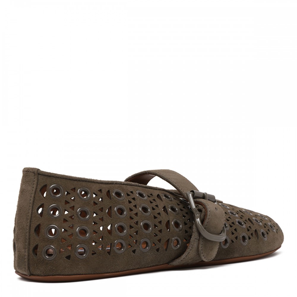 Vienne suede ballerinas with studs