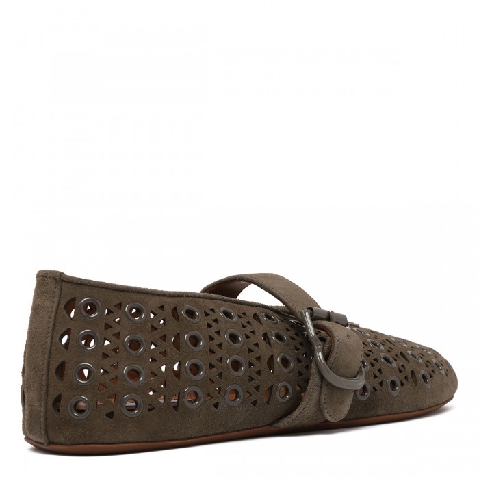 Vienne suede ballerinas with studs