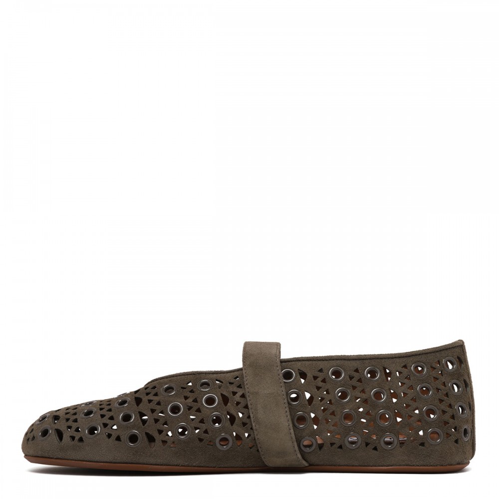 Vienne suede ballerinas with studs