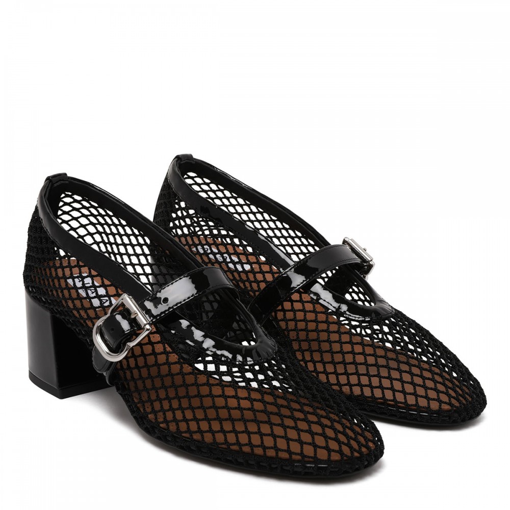 Fishnet 55 Mary Jane pumps