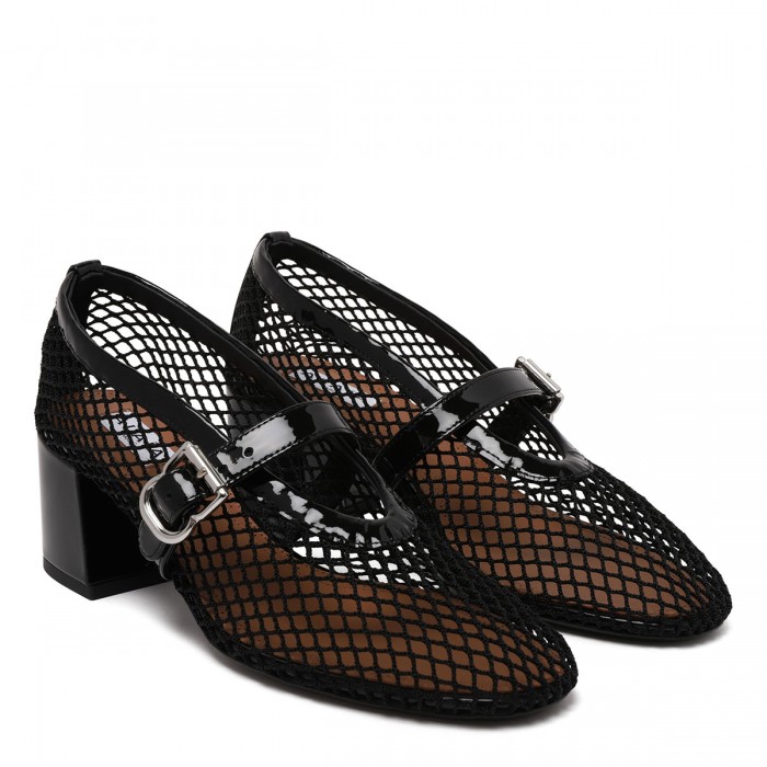 Fishnet 55 Mary Jane pumps