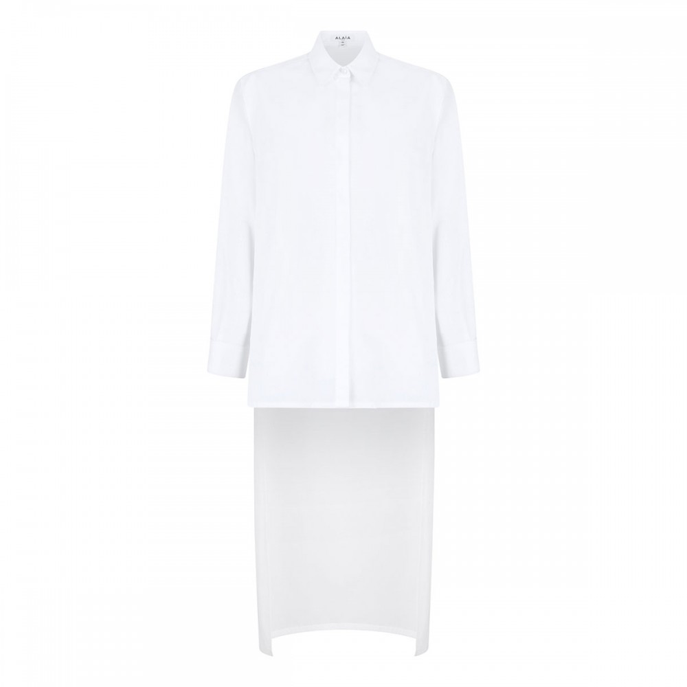 Asymmetric cotton shirt