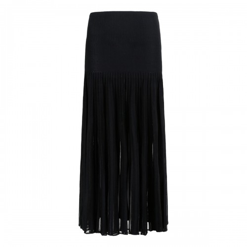Pleated sheer skirt