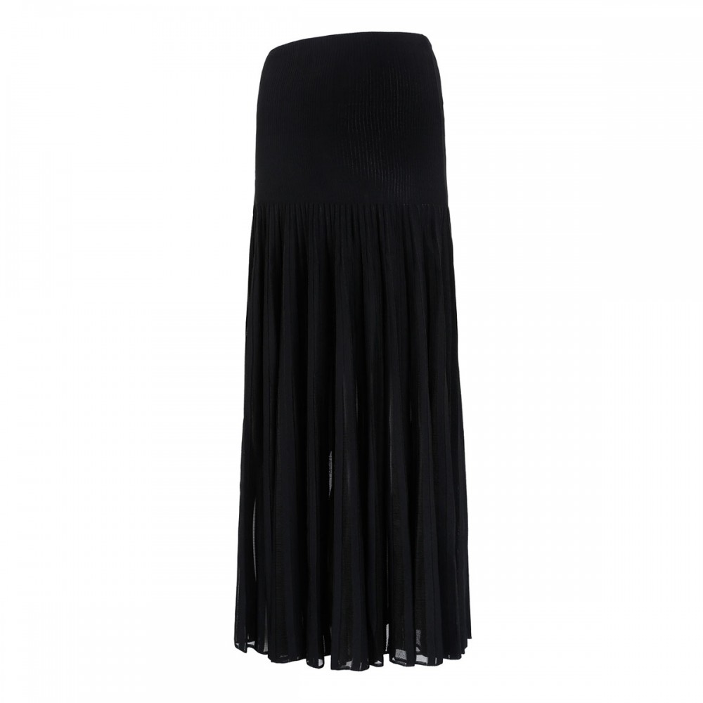 Pleated sheer skirt