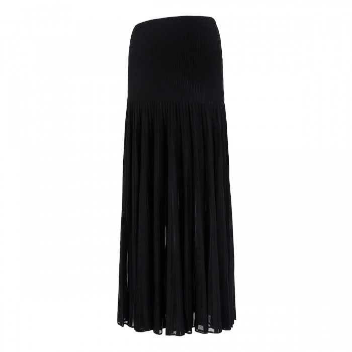 Pleated sheer skirt