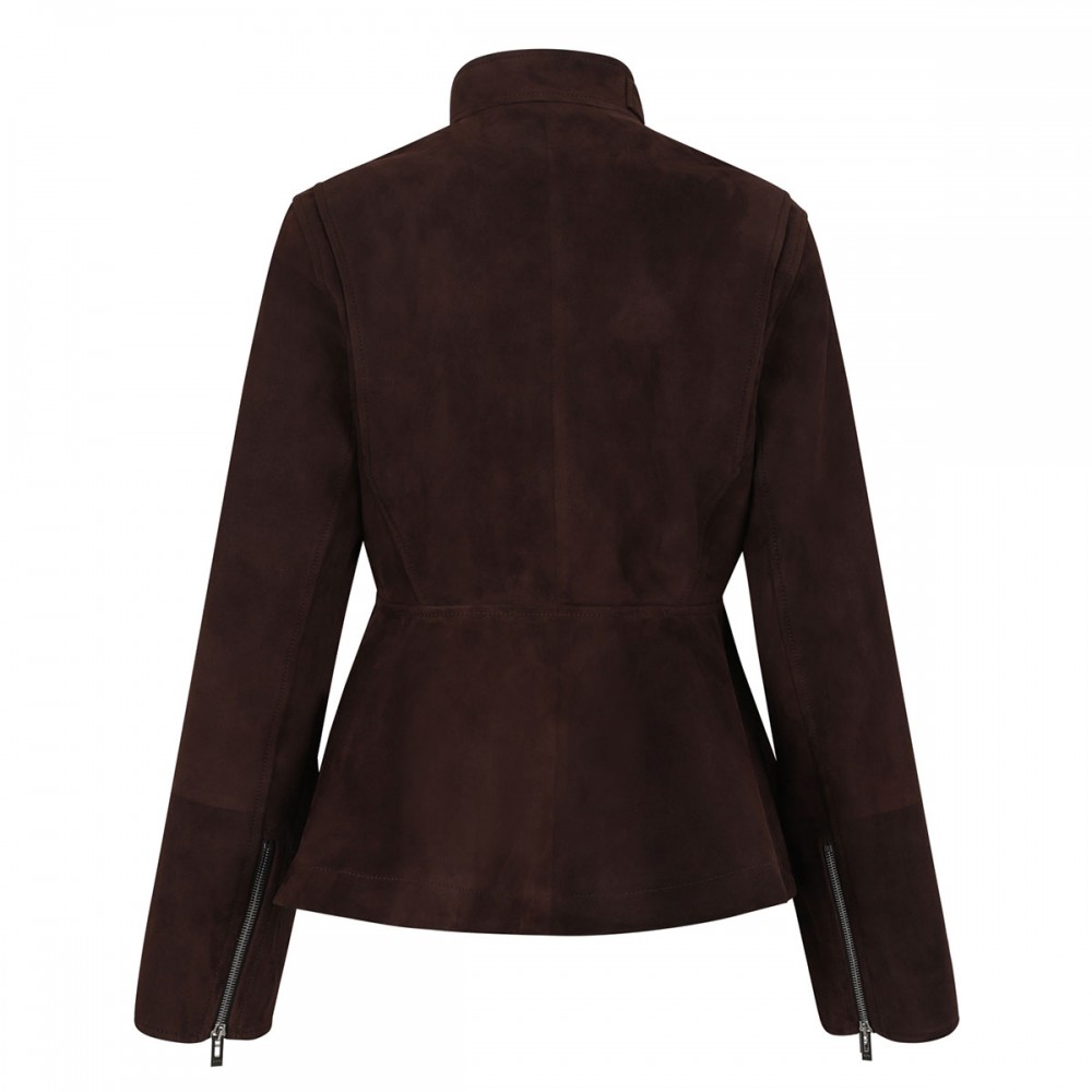 Peplum suede jacket