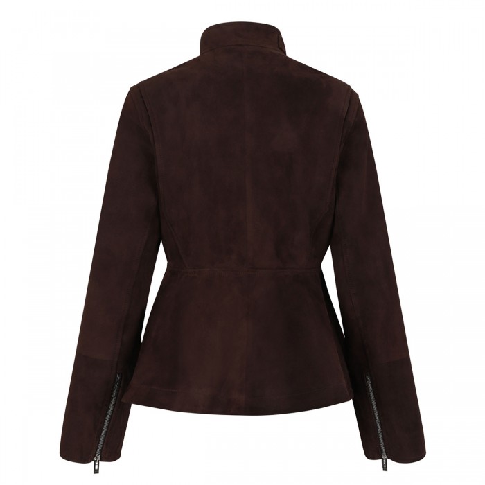 Peplum suede jacket