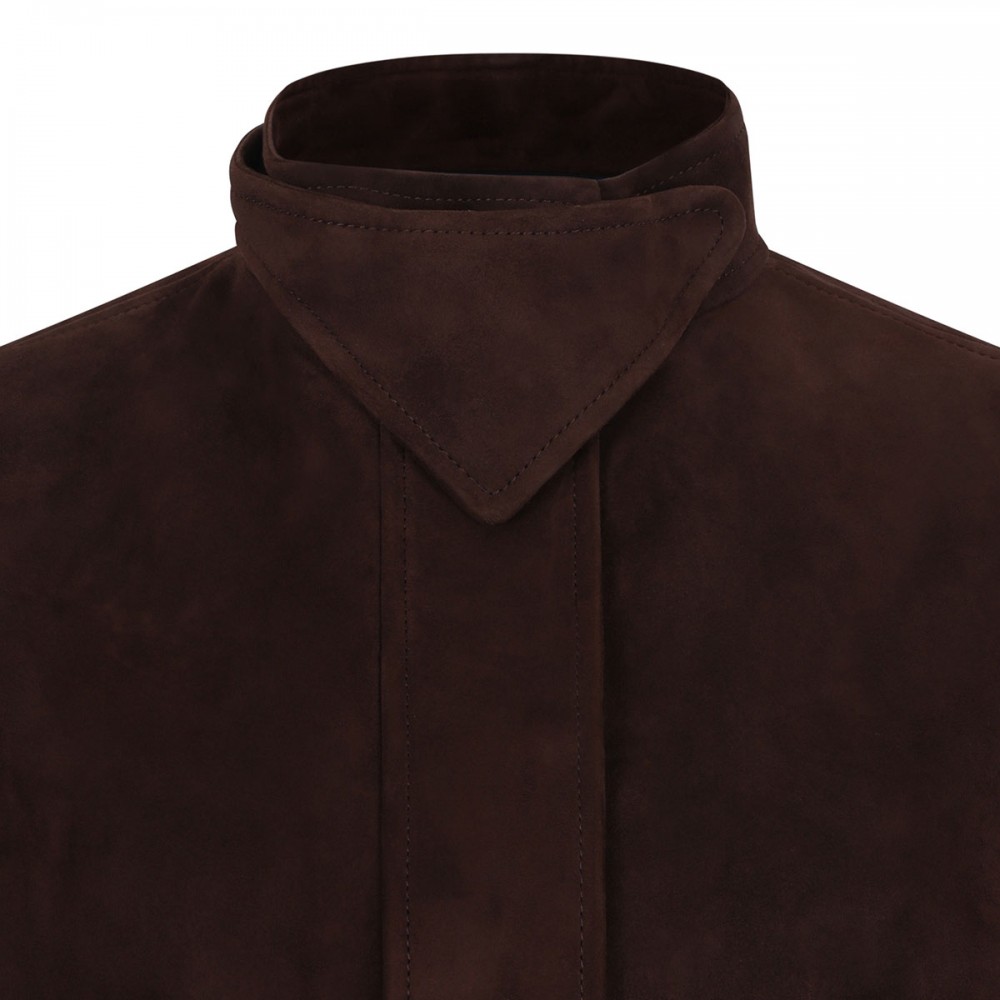 Peplum suede jacket