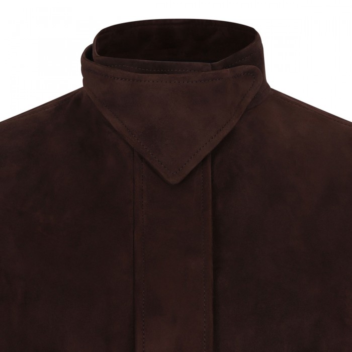 Peplum suede jacket