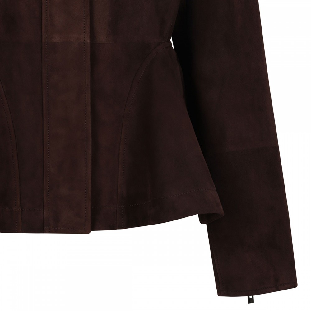 Peplum suede jacket