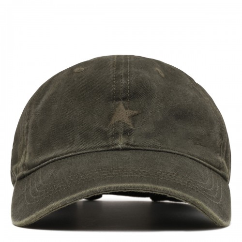 Dark olive-green baseball cap