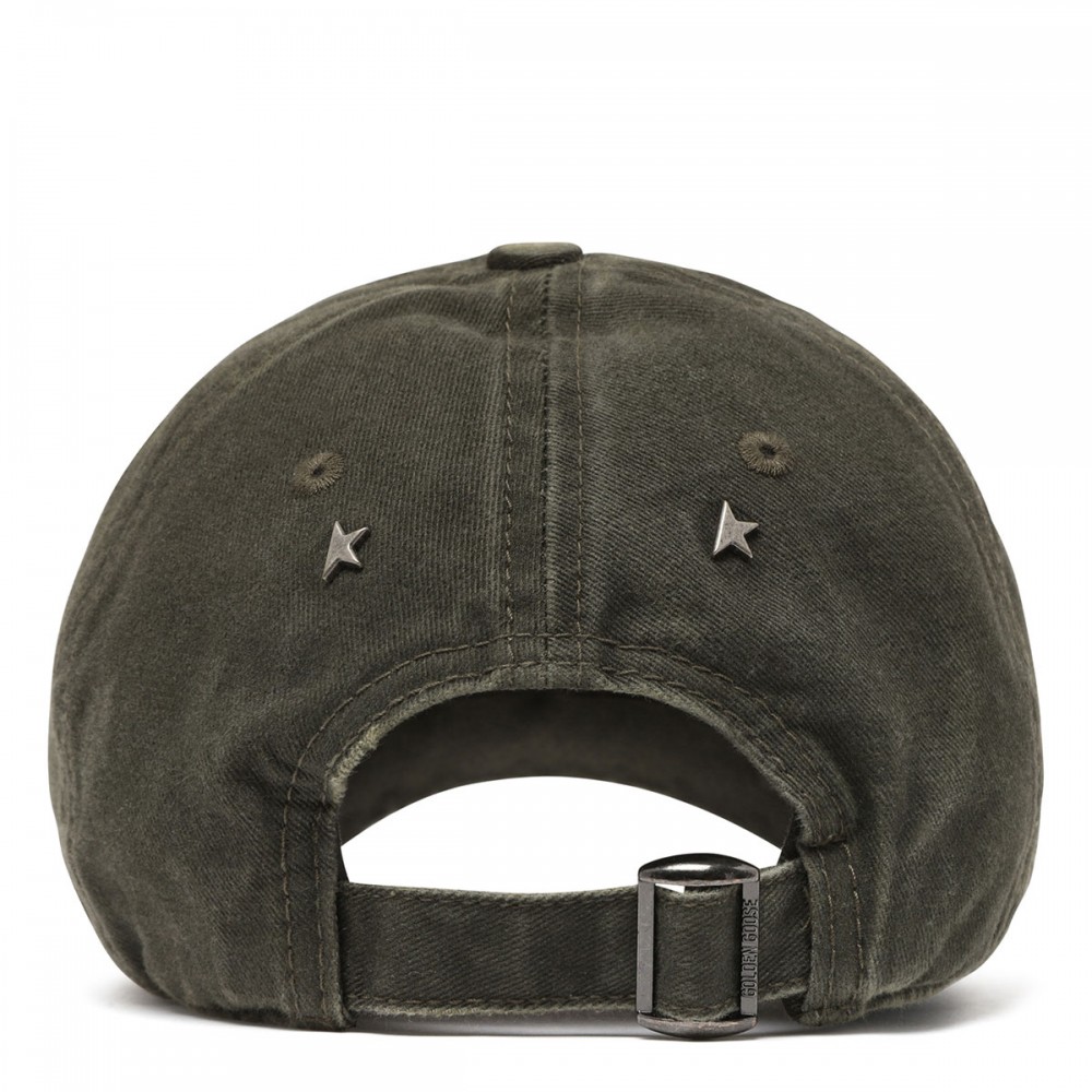 Dark olive-green baseball cap