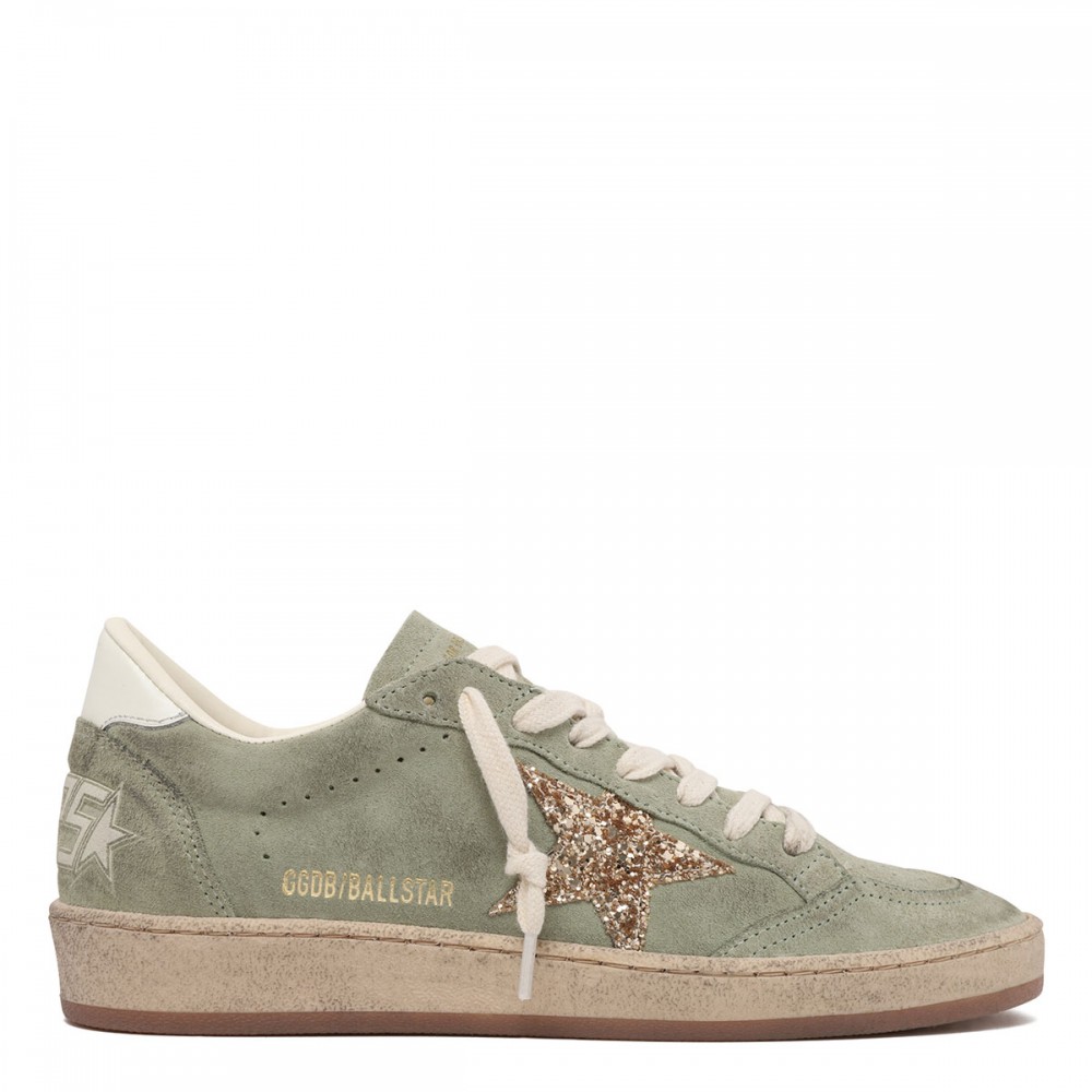 BallStar suede sneakers with glittery...