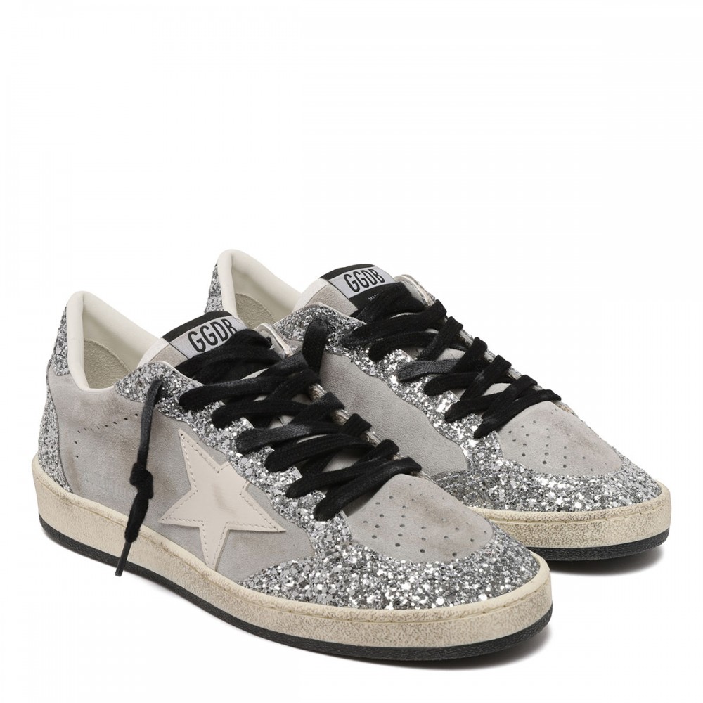 BallStar glittery and suede sneakers