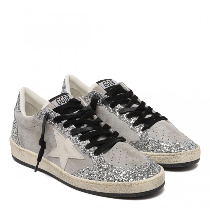 BallStar glittery and suede sneakers