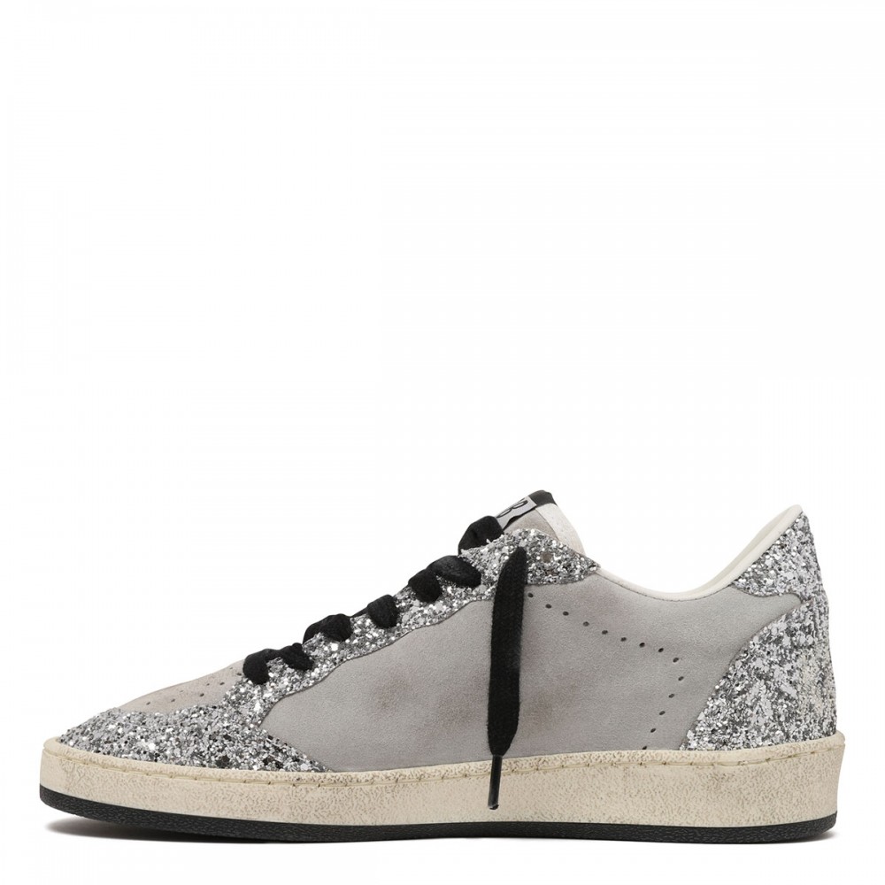 BallStar glittery and suede sneakers