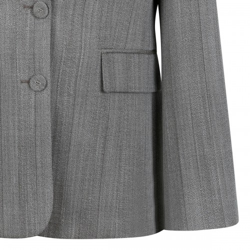 Gray pinstripe wool blend... 2