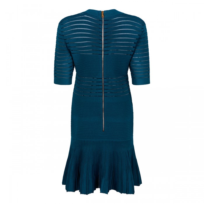 V-neck knit mini dress
