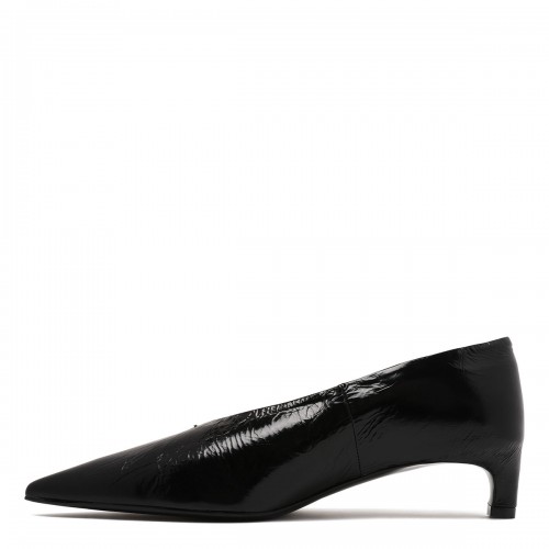 Black leather pumps 2
