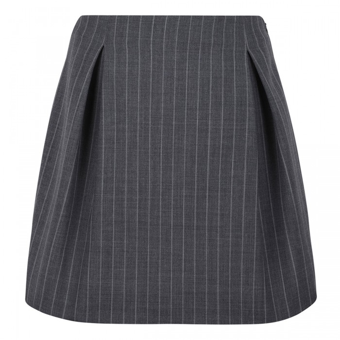 Pinstripe virgin wool miniskirt