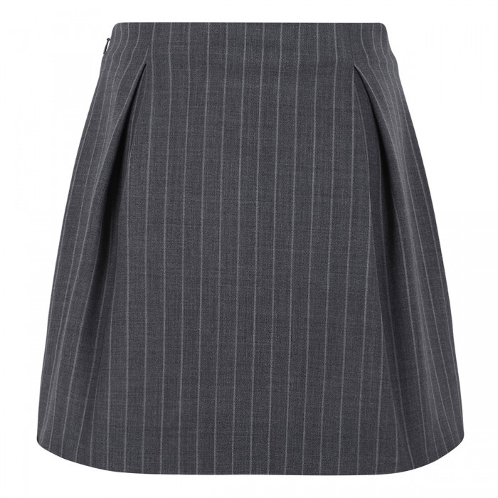 Pinstripe virgin wool miniskirt