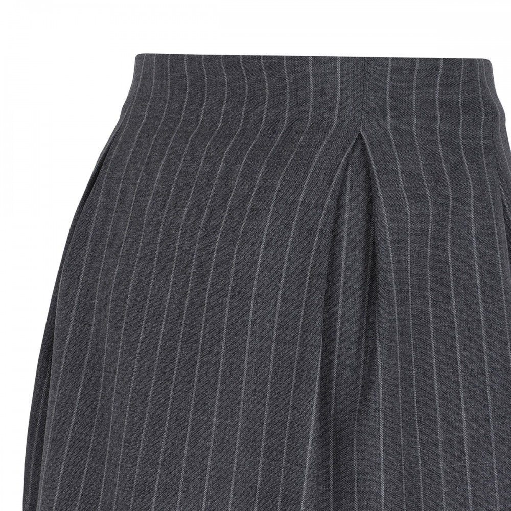 Pinstripe virgin wool miniskirt