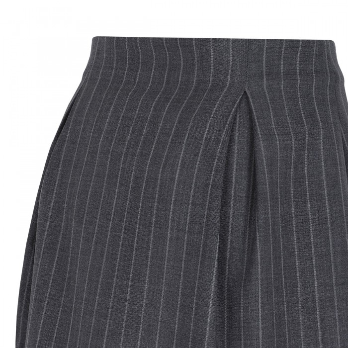 Pinstripe virgin wool miniskirt