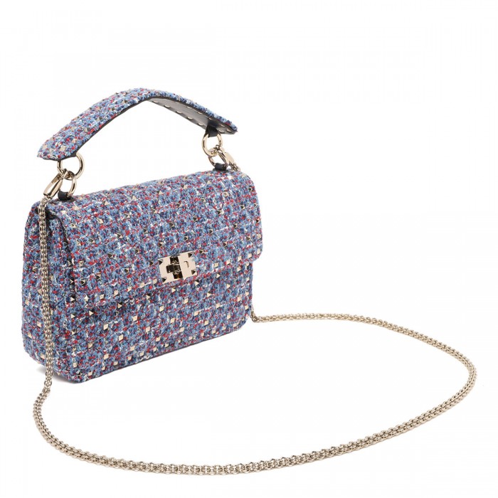 Rockstud Spike tweed medium bag