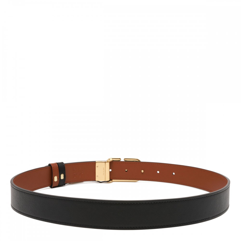 Vlogo signature reversible belt