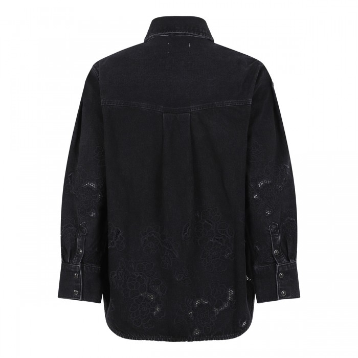 Denim broderie anglaise shirt