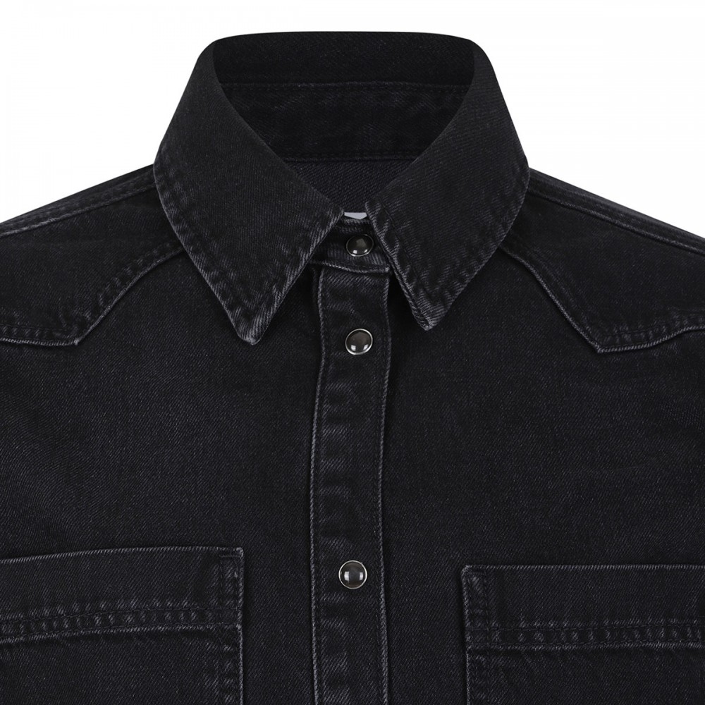 Denim broderie anglaise shirt