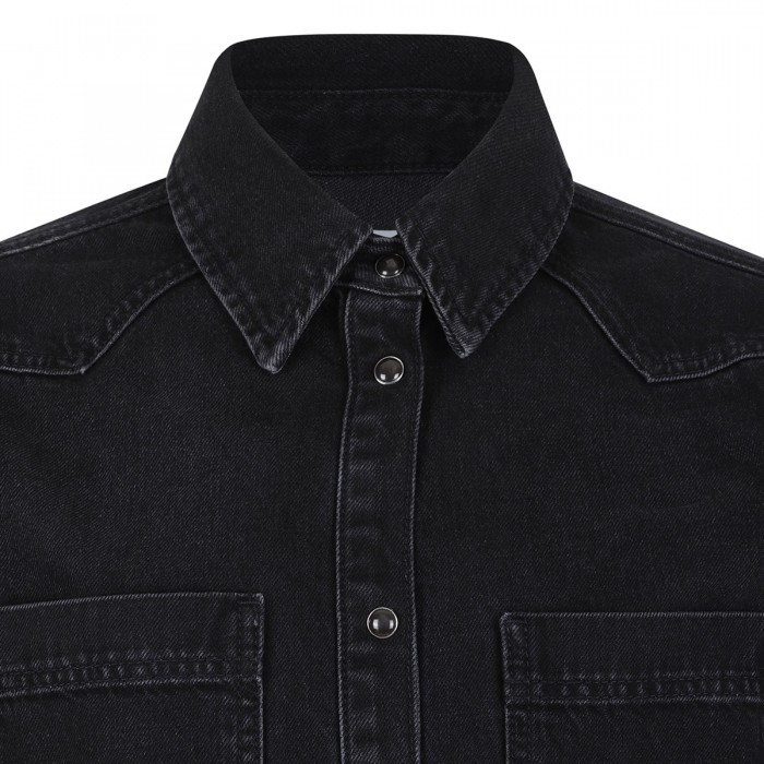 Denim broderie anglaise shirt