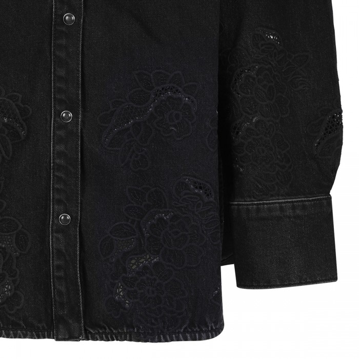 Denim broderie anglaise shirt