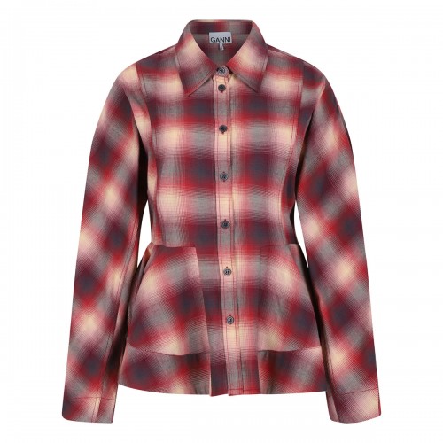 Red check flannel shirt