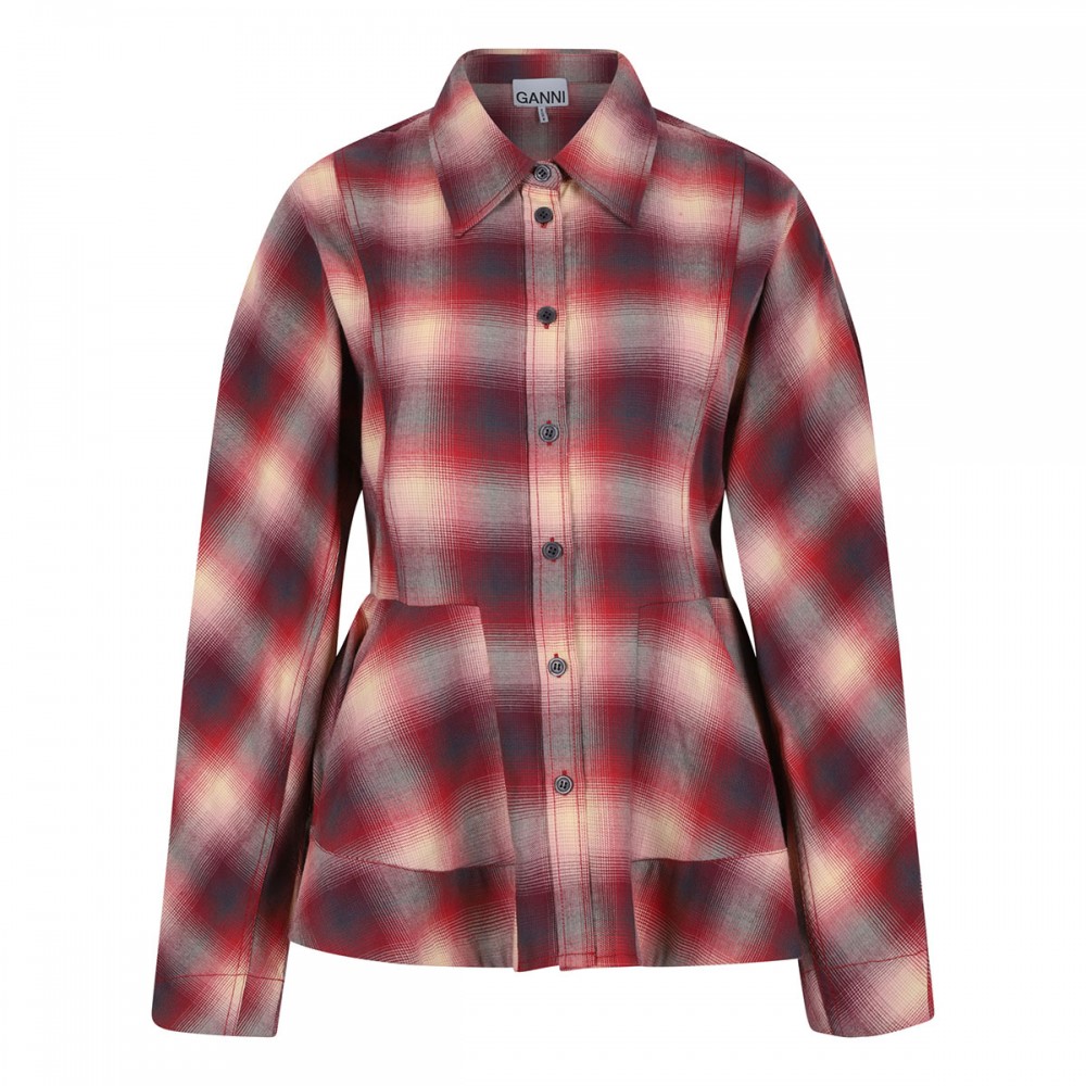 Red check flannel shirt
