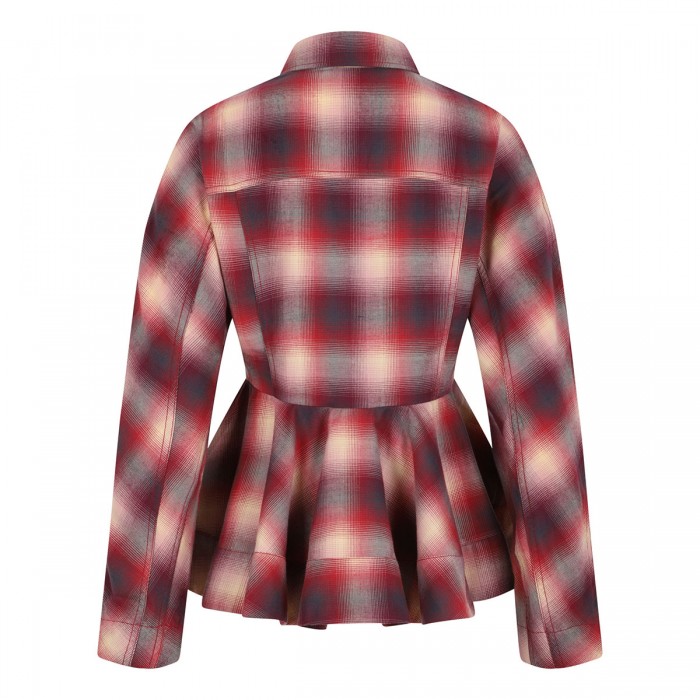 Red check flannel shirt