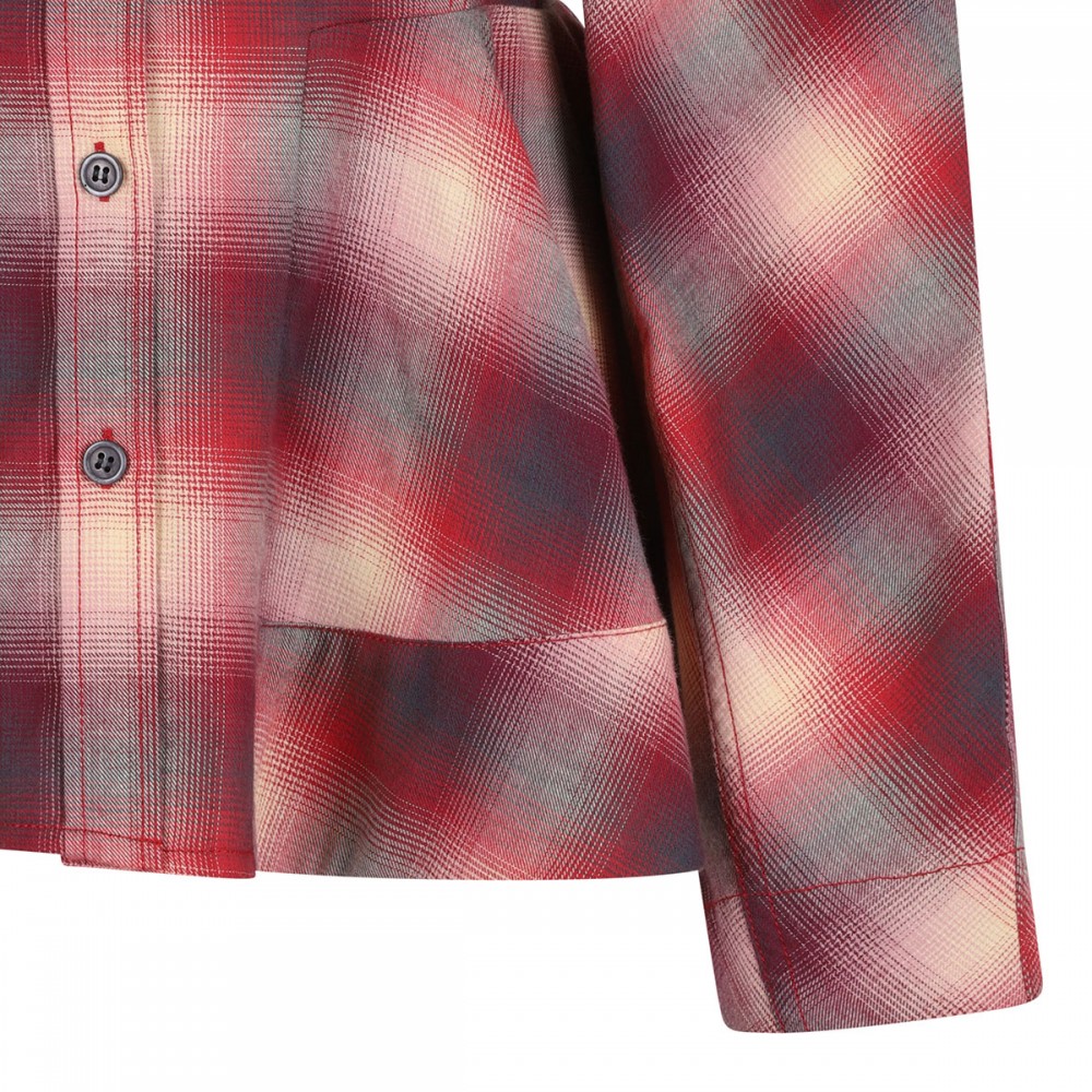 Red check flannel shirt