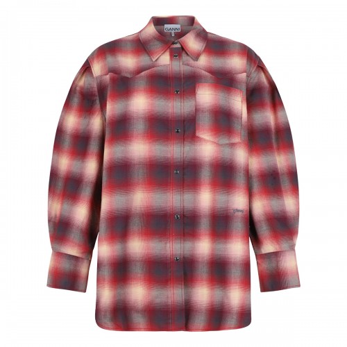 Red check flannel shirt