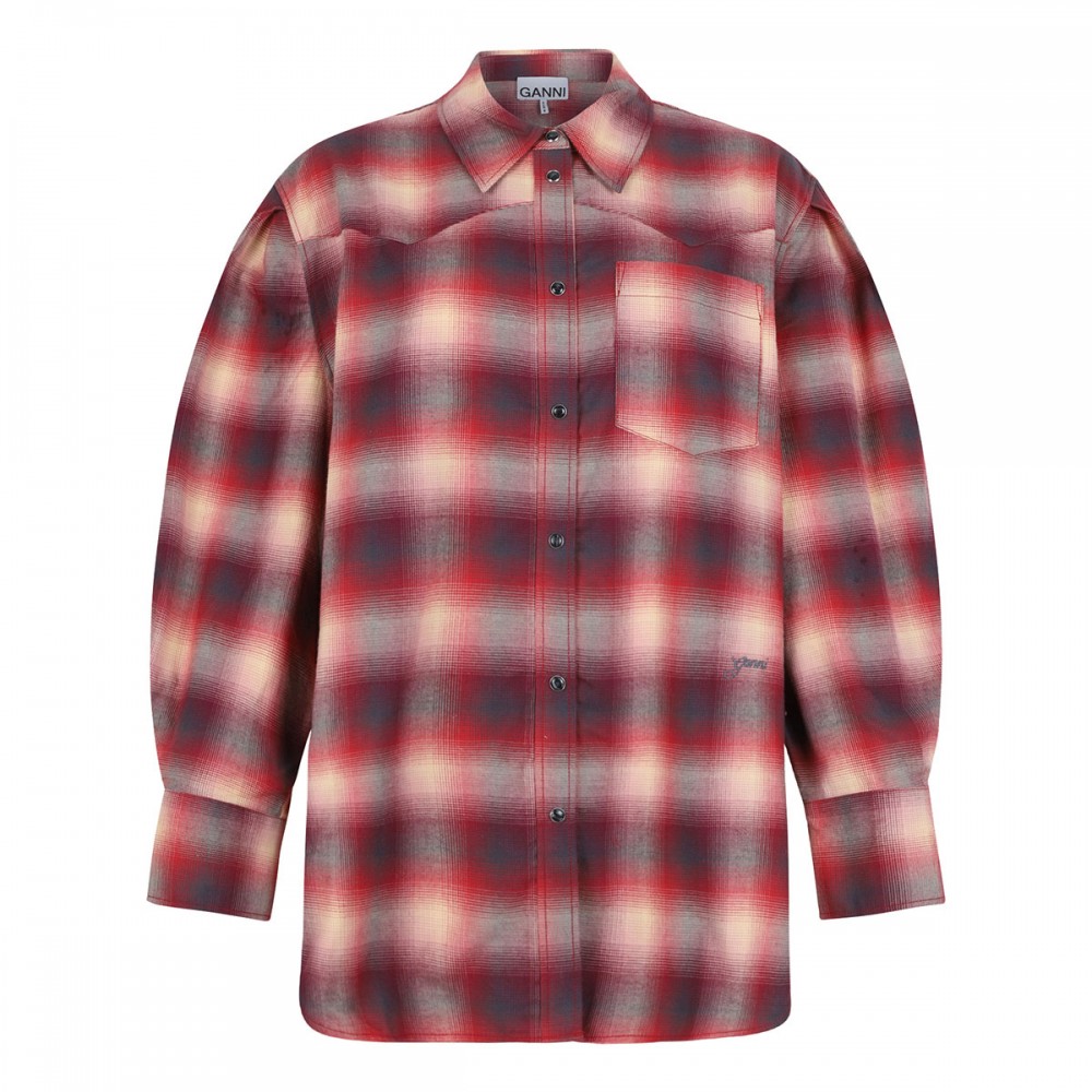 Red check flannel shirt