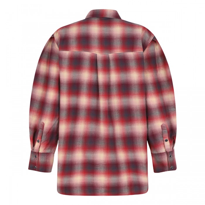 Red check flannel shirt