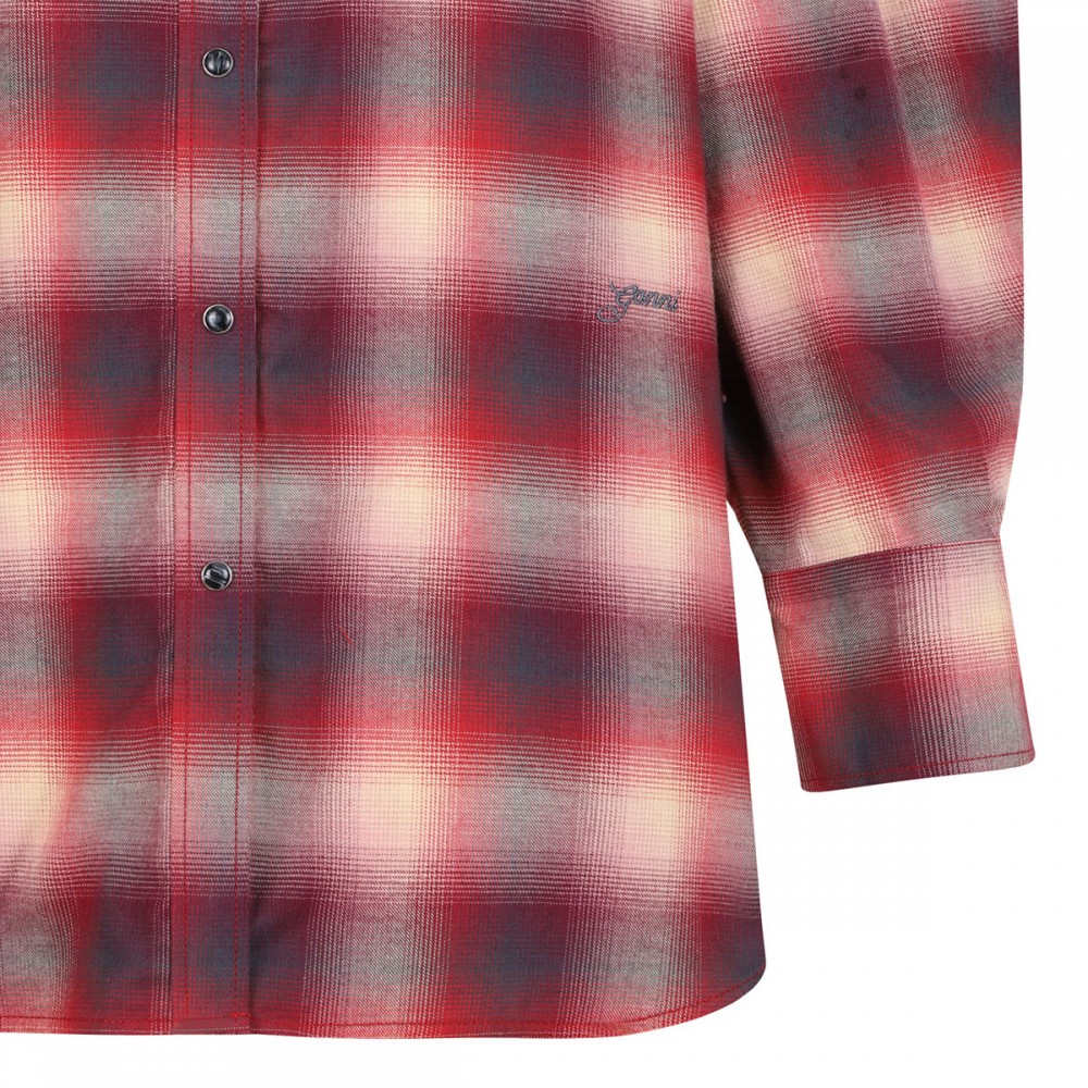 Red check flannel shirt
