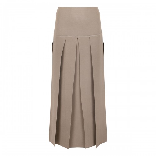 Pleated midi skirt